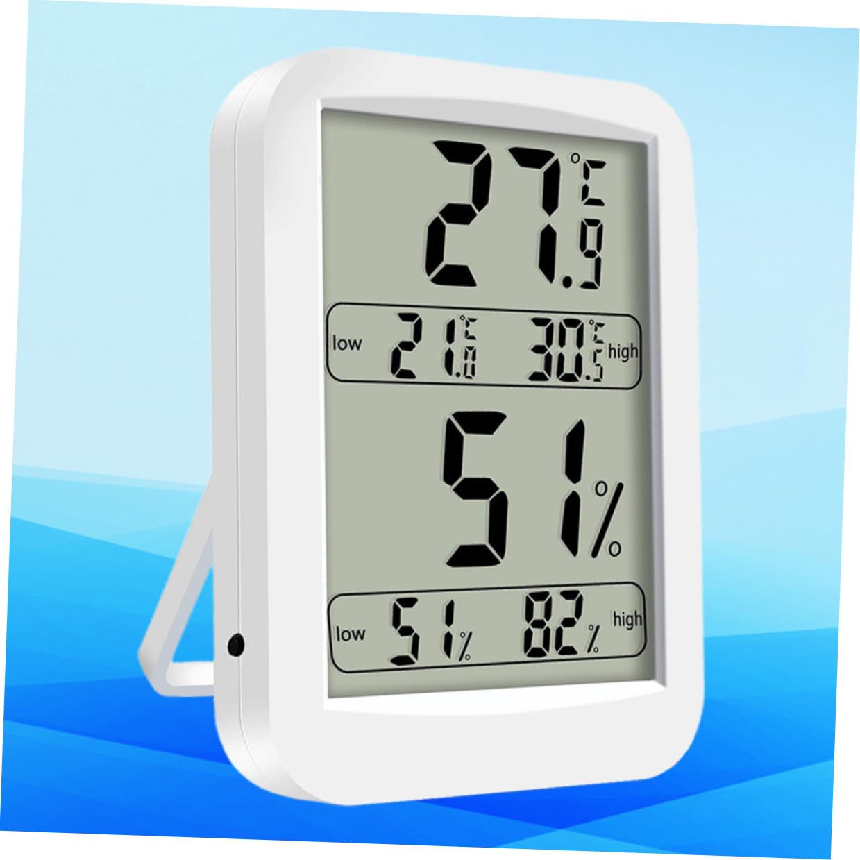 Termometro Igrometro Digitale da Interni Alta Precisione con Display LED Elettrico Grande Schermo Misura Umidità e Temperatura Locale per Camera Ufficio e Cameretta Senza Batteria