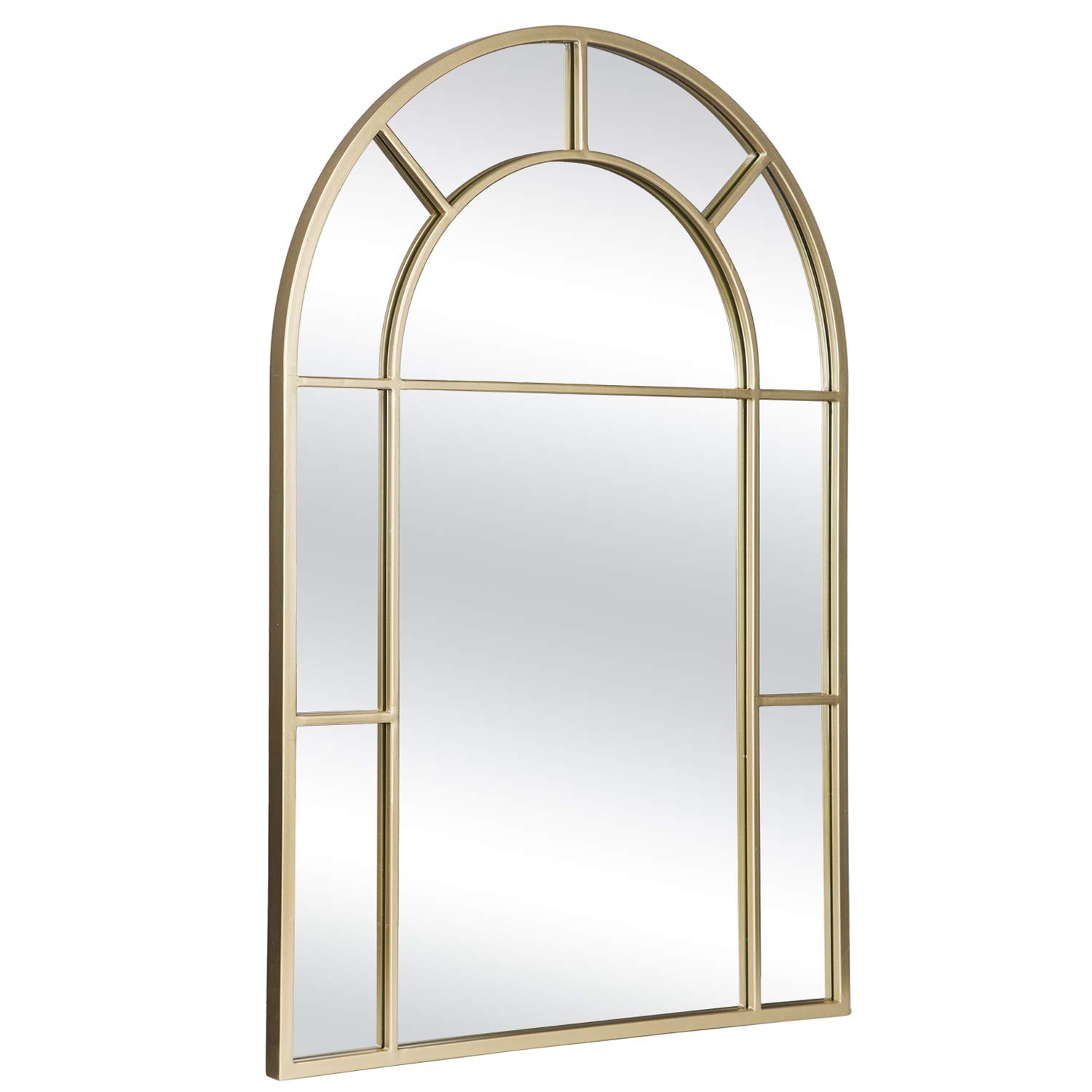 Buy Geloo Arched Window Finished Metal Mirror Large Farmhouse Gold