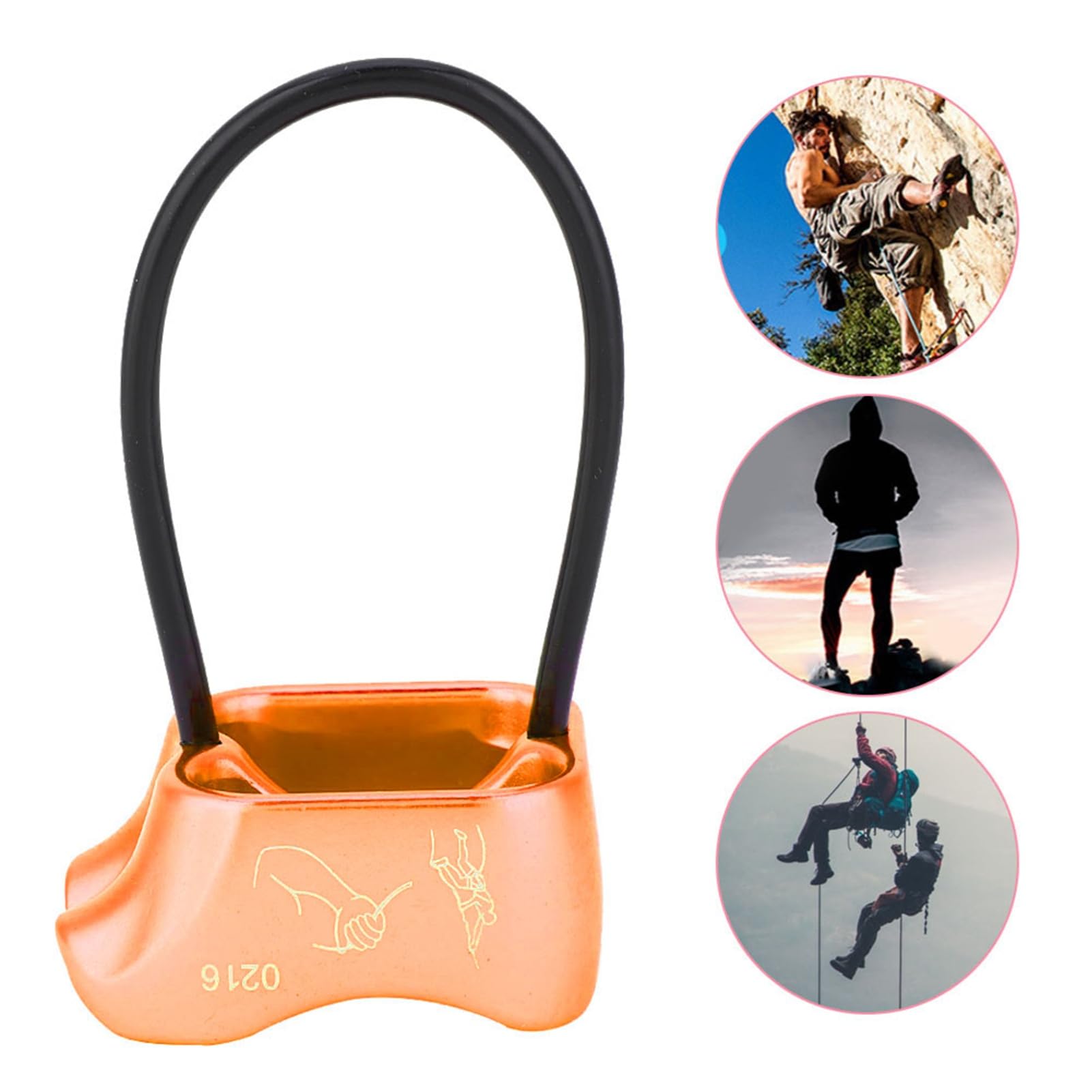 Pilipane Outdoor Descender High Altitude Drop Slow ATC Protector Descending Device Safety Equipment for Rock Climbing and Caving Made of Aviation Magnesium Aluminum Alloy Random Color 65g