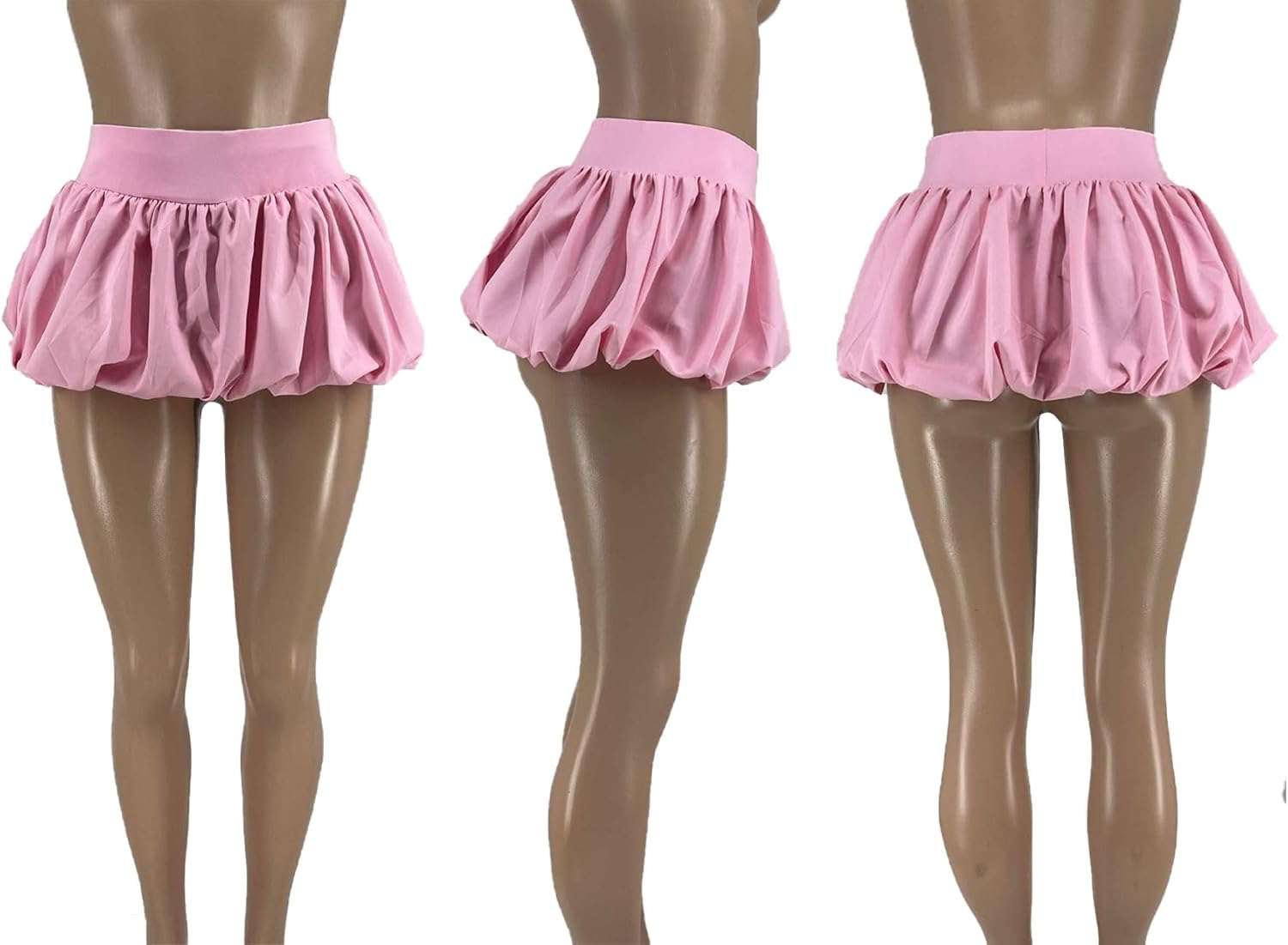 NRTHYE Women Y2K Bubble Mini Skirt Ruffle Short Skirts High Waist Puffy Flared Balloon Skirt - Image 6