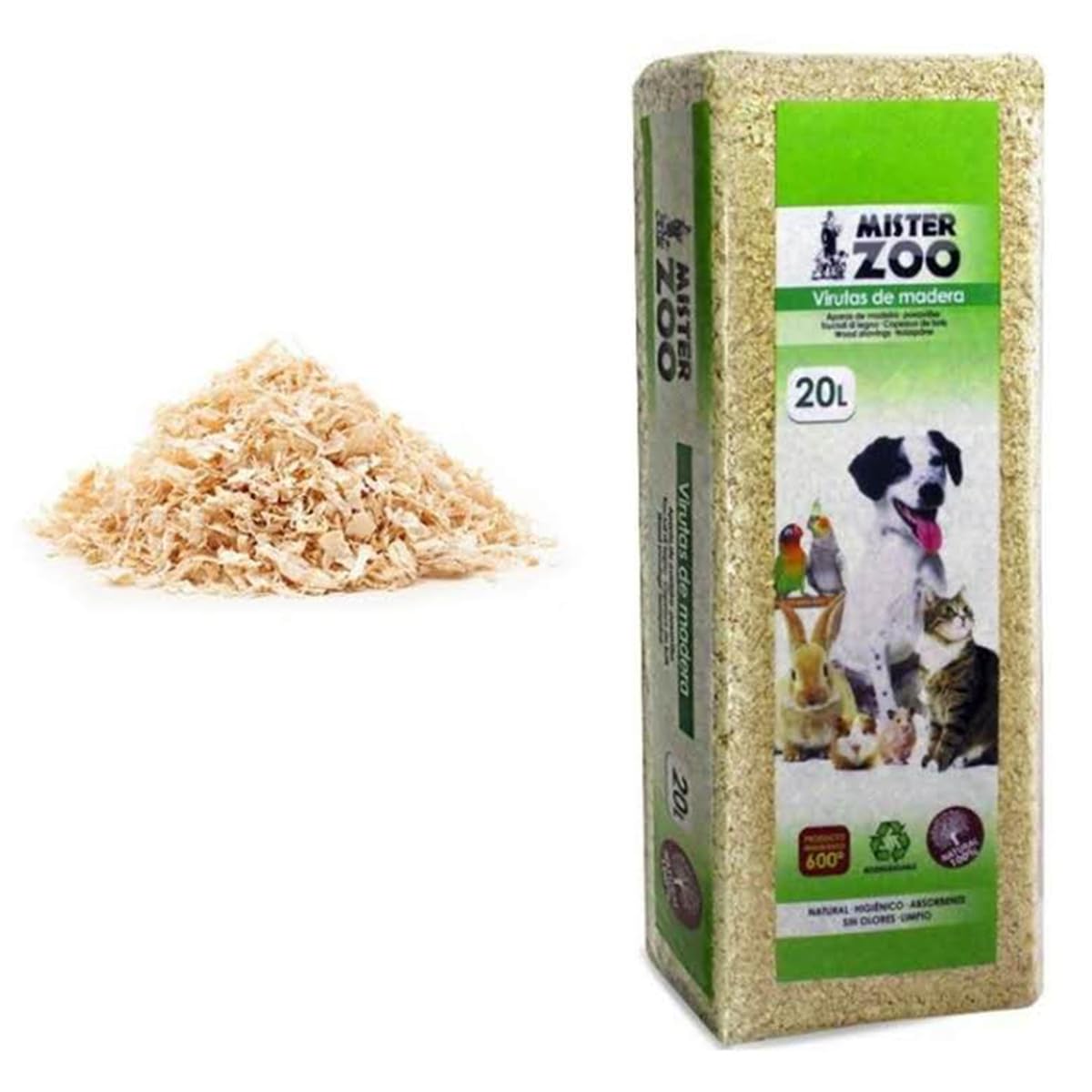 ASGRADO Virutas de Madera Natural para Mascotas, 20L. (1)