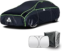 Vollcoers Hail Protector Car Cover for Sedans 187-193in - Thick EVA Anti-Hail, Waterproof All-Weather with Sun Visor