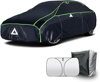 Vollcoers Hail Protector Car Cover for Sedans/Coupes 194-208" - Thick EVA Anti-Hail, Waterproof All-Weather with Sun Visor