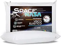 Nap Travesseiro Nasa Space Viscoelástico Médio Altura 12cm Visco D28 Premium Capa 100% algodão para fronhas 50x70cm - Branco