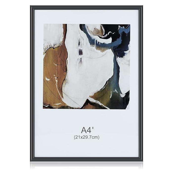 Buy MENOLY A4 Aluminium Photo Picture Frames, Perspex Glass Front, Wall