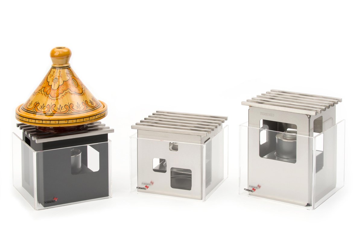 Rosseto SM169 Stainless Steel Brushed Square Burner Stand