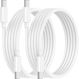 2 Pack USB C to USB C Cable for iPhone15/Pro/Max/Mini,60W Usbc to Usbc Cord, 2M Type Charging Cable for MacBook/iPad Air/Mini/Pro/Samsung 23+/23/22+/22