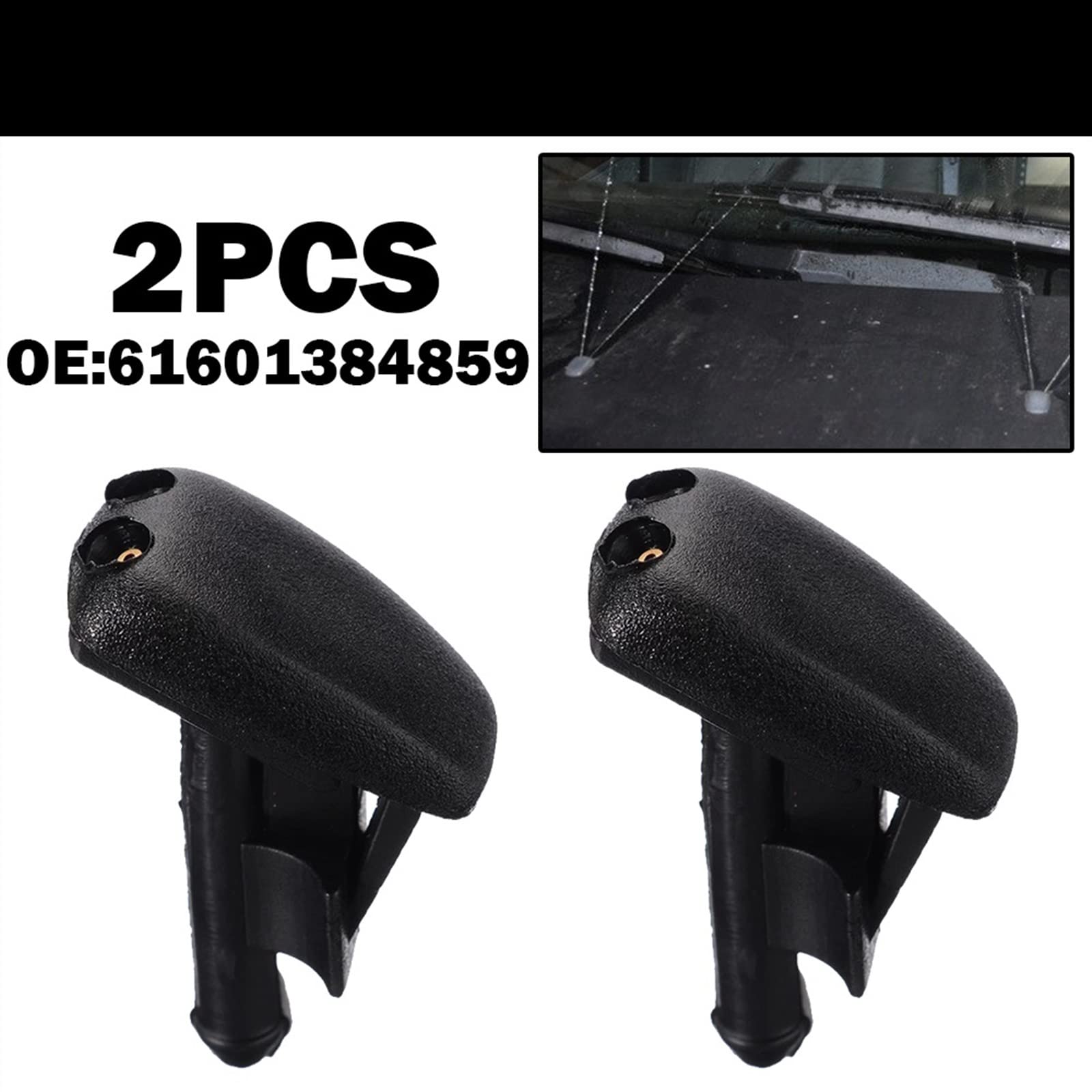 Windshield Washer Nozzle Replacement For BMW 3 Series E36 / Z3 - Pair, Aftermarket Part #61601384859 - View #4