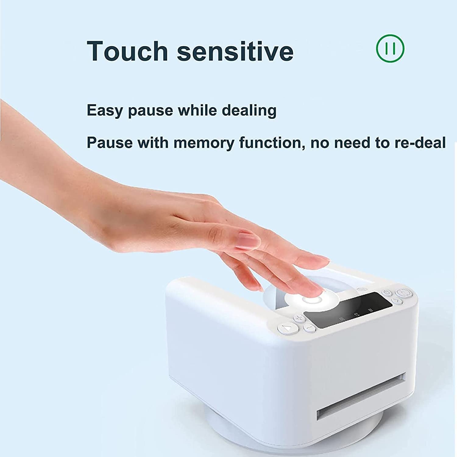 Macchina per mescolare carte, rivenditore elettrico portatile intelligente, rotabile a 360°, per 2-8 mazzi di carte, supporta più giocatori