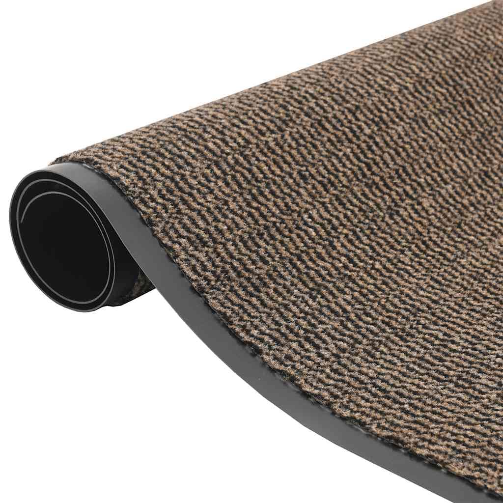 Felpudo marrón 60 x 180 cm para entrada, alfombrilla antideslizante con absorción de agua y polvo, alfombrilla de suelo resistente para interior y exterior, lavable