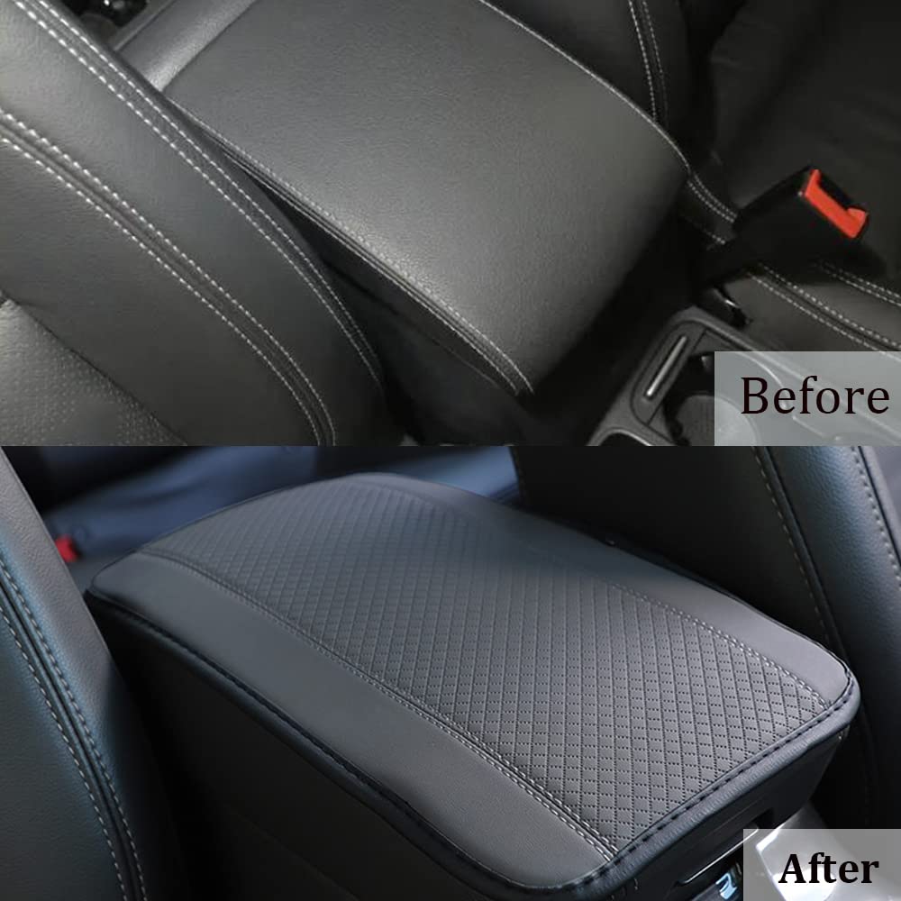 Coussin Accoudoir Voiture En Cuir Artificiel Noir Et Orange – Confort Et Protection Universelle