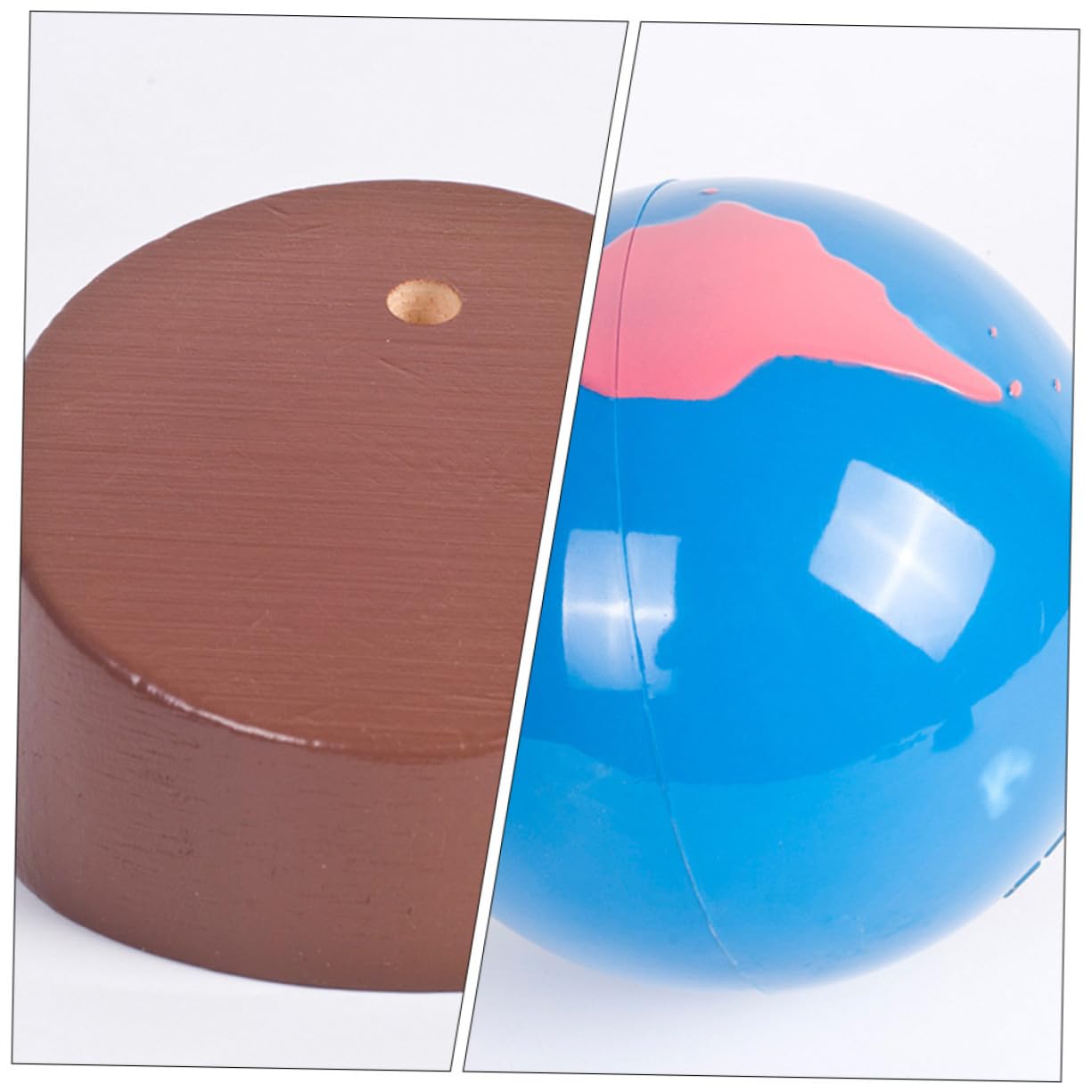 Globo Terráqueo Infantil de Madera Pintura al Agua para Estimular la Cognición en Niños, Adorno y Recurso Didáctico para Decoración y Aprendizaje Temprano