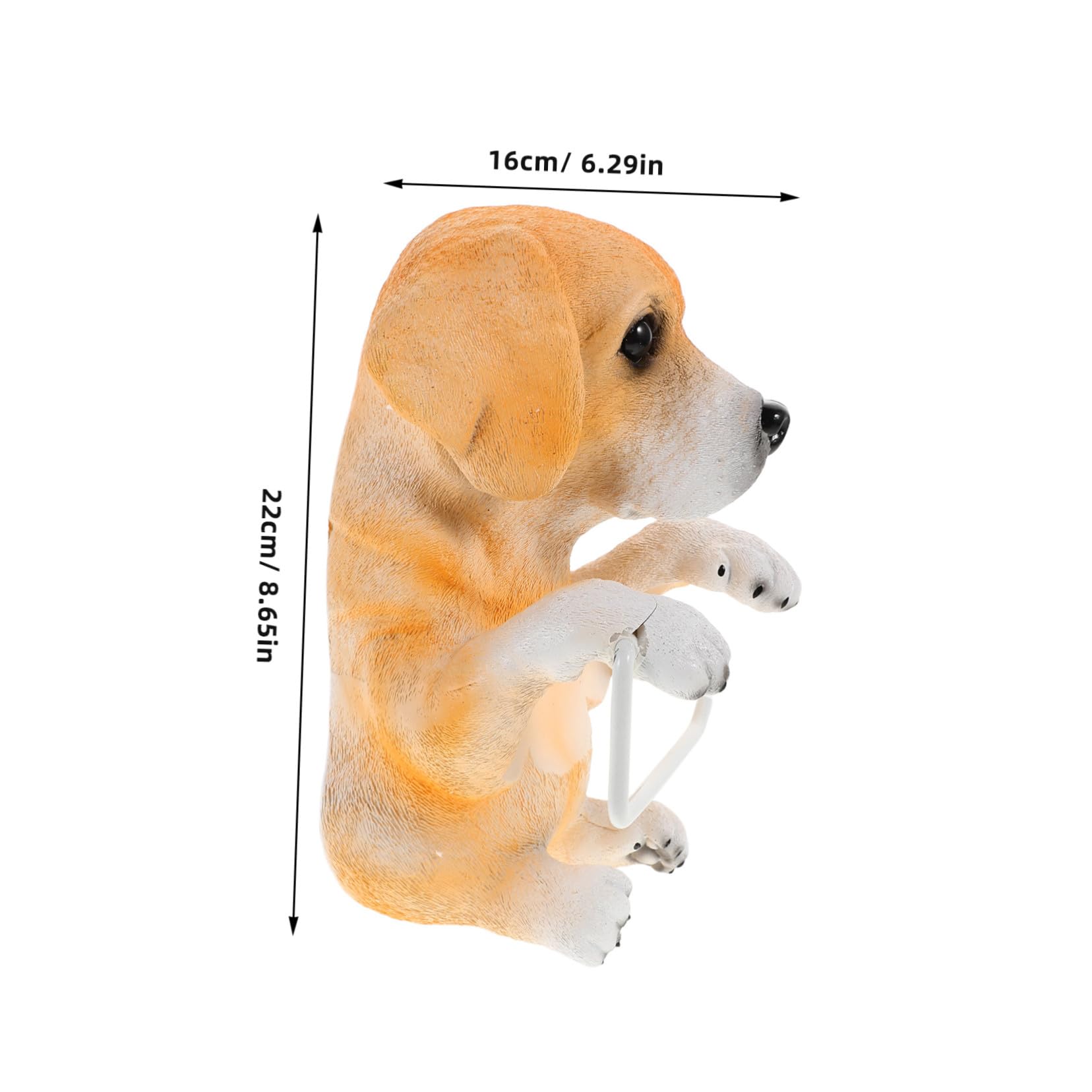 Portarrollos Naranja Forma de Perro de Resina de Papel Higiénico