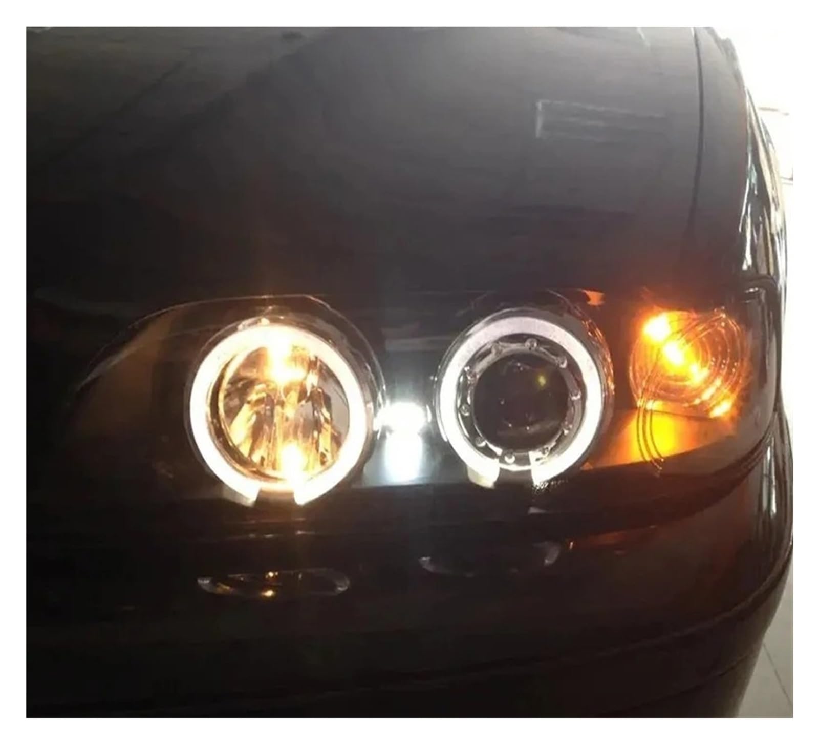 Faro Proiettore Anteriore 1 Coppia Per Fari Anteriori LED Per Serie 5 E39 520i 1995-2003 Accessori Per Lenti Proiettore(High beam halogen)