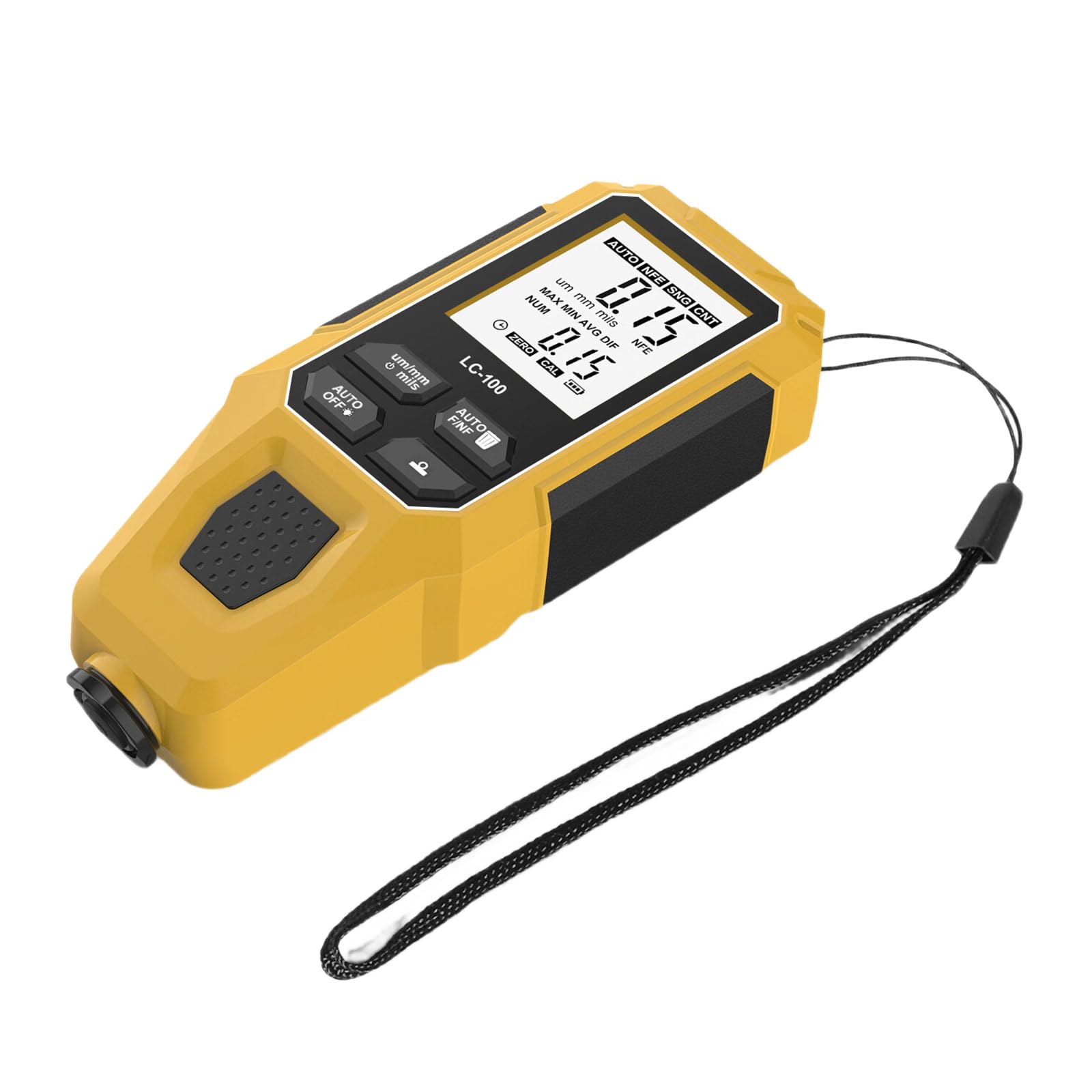 Kaeltsyn Yellow Car Paint Coating Meter Digital Thickness Gauge 0-2000Μm Lcd Display Fe Nfe Coating Thickness Gauges