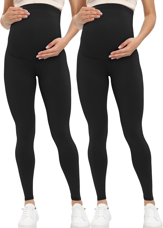 Leggings de maternidad Buttergene Pantalones de yoga de maternidad Buttery-Soft de 28 '' | Suave como la seda, grosor adecuado, máxima comodidad, yoga, banda elástica, vientre en forma de U, embarazo y posparto.