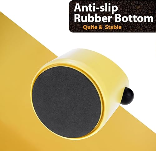 Miniatura 5 de Caja de café expreso, 4.3 pulgadas, absorbente de golpes, duradera, estilo barista, con barra de golpeo extraíble y base antideslizante para