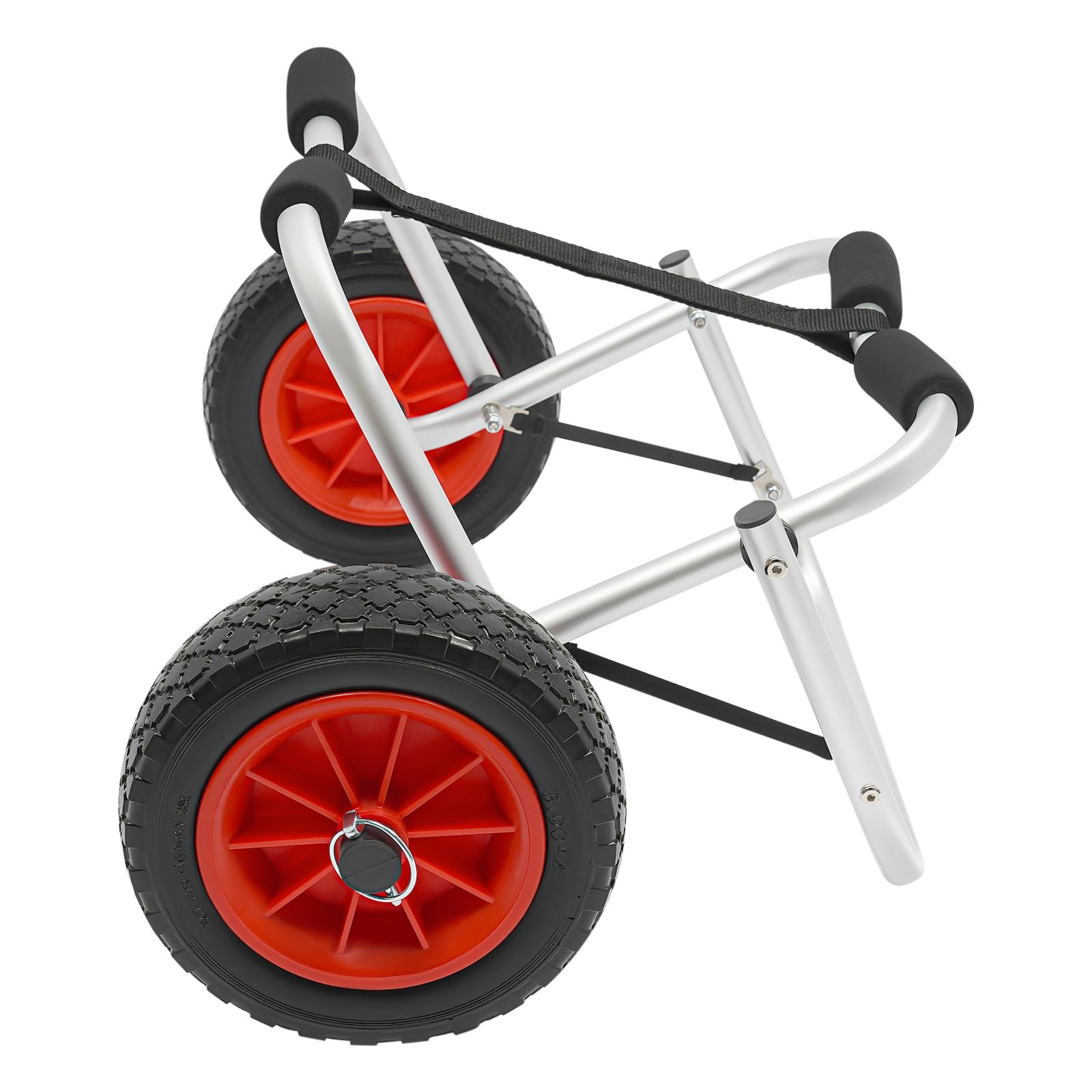 Bootswagen Transportwagen,Kanu-Trolley-Wagen,Zusammenklappbar Bootstransporter＋1* Riemen,80 kg Tragfähigkeit Anhängerhalterung für Transport Booten, Kanus, Surfbrettern