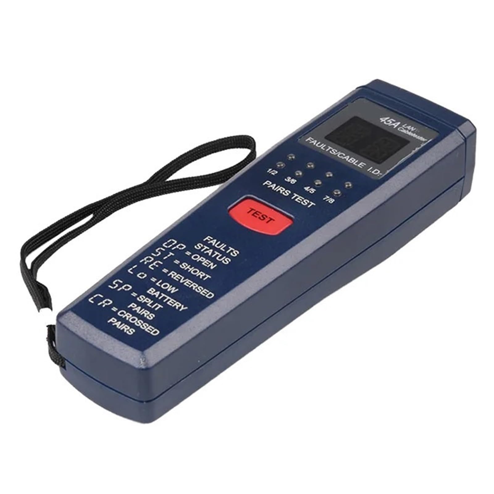 TES-45A Tester Kabla LAN/sieciowego CAT-5 Do Otwartego, Krótkiego, Odwróconego, Skrzyżowanego Podziału Dokładna Szybka Diagnostyka