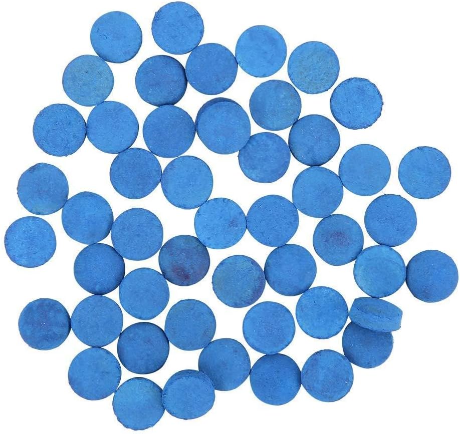 Eacam 50PCS Durable Leather Billiard Pool Cue Tips for Ball Control for Pool and Snooker Games, 9mm/10mm/13mm, Billiards Enthusiasts