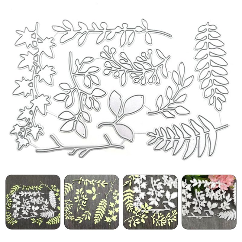 Image of ARTIBETTER Leaf Shape Die Cut Tool 1 Set Carbon Steel Craft Stencil for Card Making Scrapbooking Embossing Designs