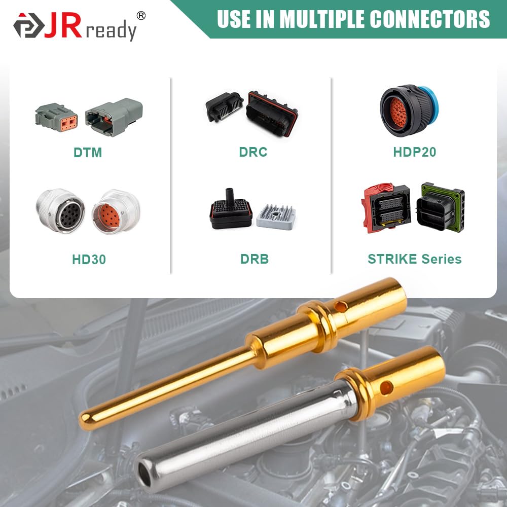 JRready ST6356-Size 16 20 Deutsch Connector Pin and Sockets Gold