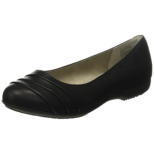 CLIFFS BY WHITE MOUNTAIN Clara Women's Ballet Flat, Black/Burnished/Smooth, 8 M