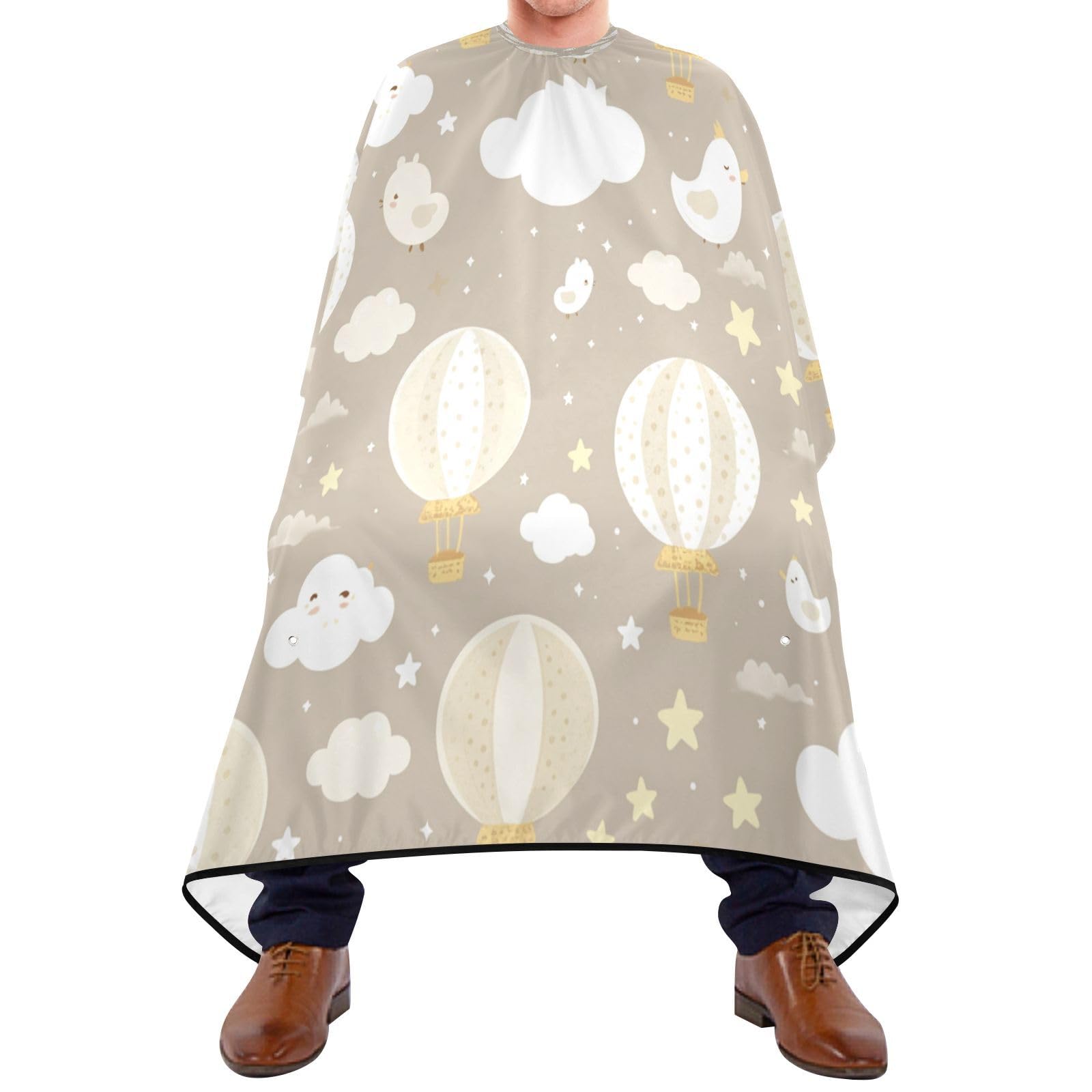 Kigai Cute Hot Air Balloon Hair Cutting Cape for Men & Women Waterproof Barber Cape Professional Hairdressing Salon Styling Apron with Adjustable Closure Snap