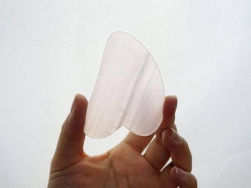 Miniatura 9 de Authentic Gua Sha Jade Stones Asian Owned, GuaSha Facial Tool, Face Body Massage SPA Acupuncture Therapy Trigger Point Treatment (Rose Quartz)