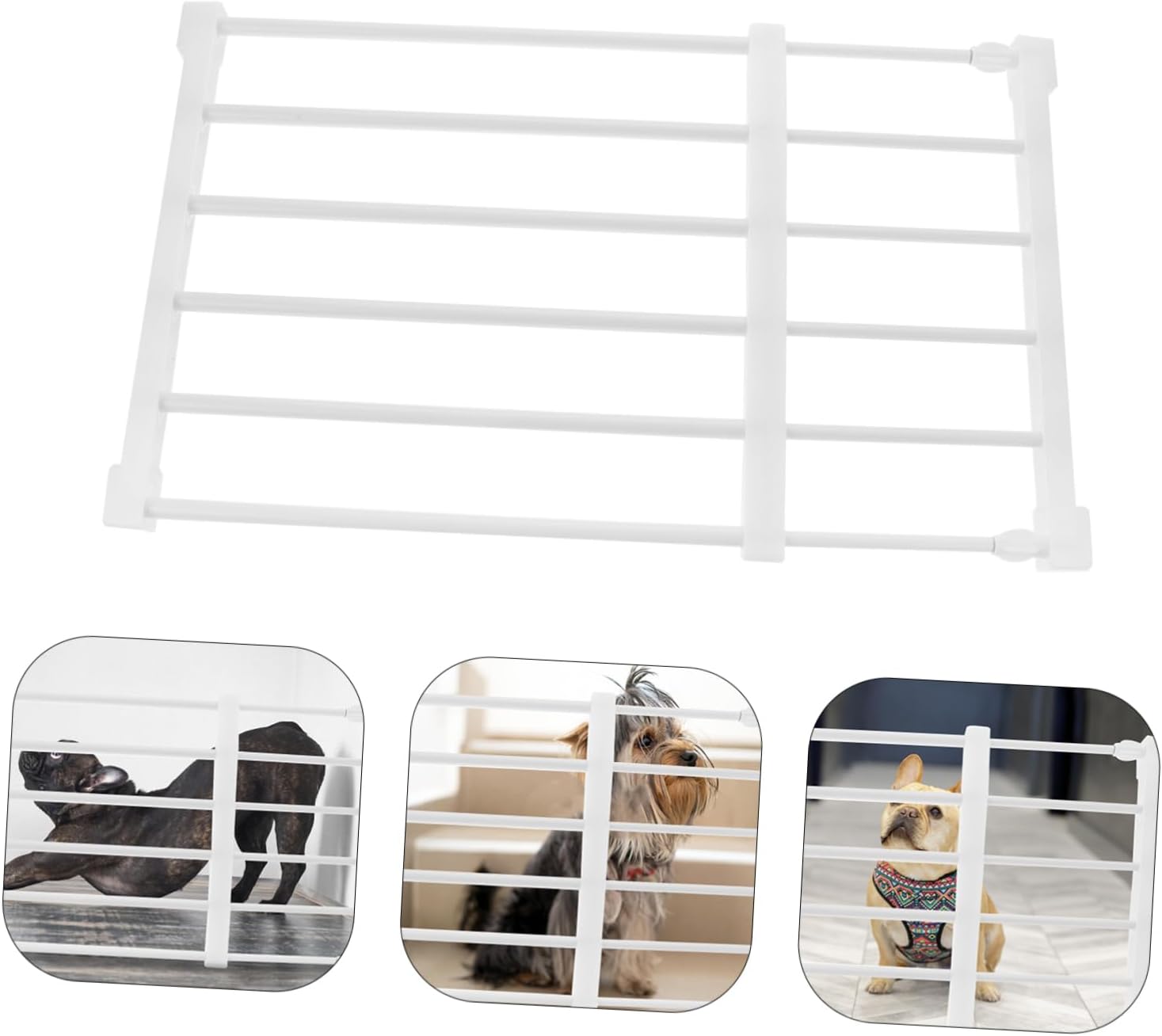 Retractable Dog Gate Versatile Indoor Pet Barrier for Small Dogs No Punching Installation Fits Height for Living Rooms Stairs