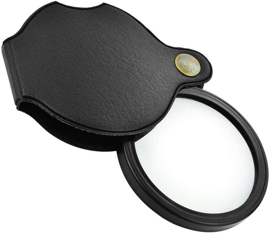 Rbenxia 10X Mini Pocket Magnifying Glass (Black) Folding Pocket