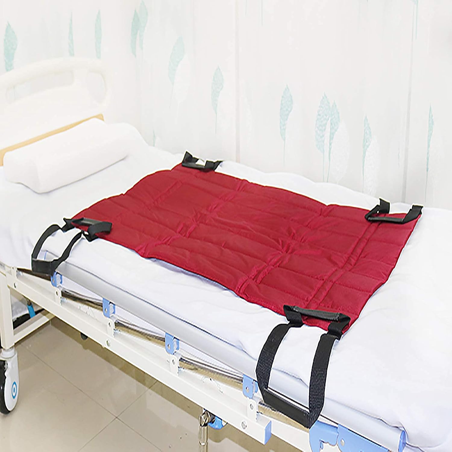 Elderly Bariatric Transfer Board with Oxford Pad, Mobility Lift Belt for Seniors, Emergency Wheelchair Transfer Aid (Size: Red) - Safe & Comfortable Patient Assistance (Red)