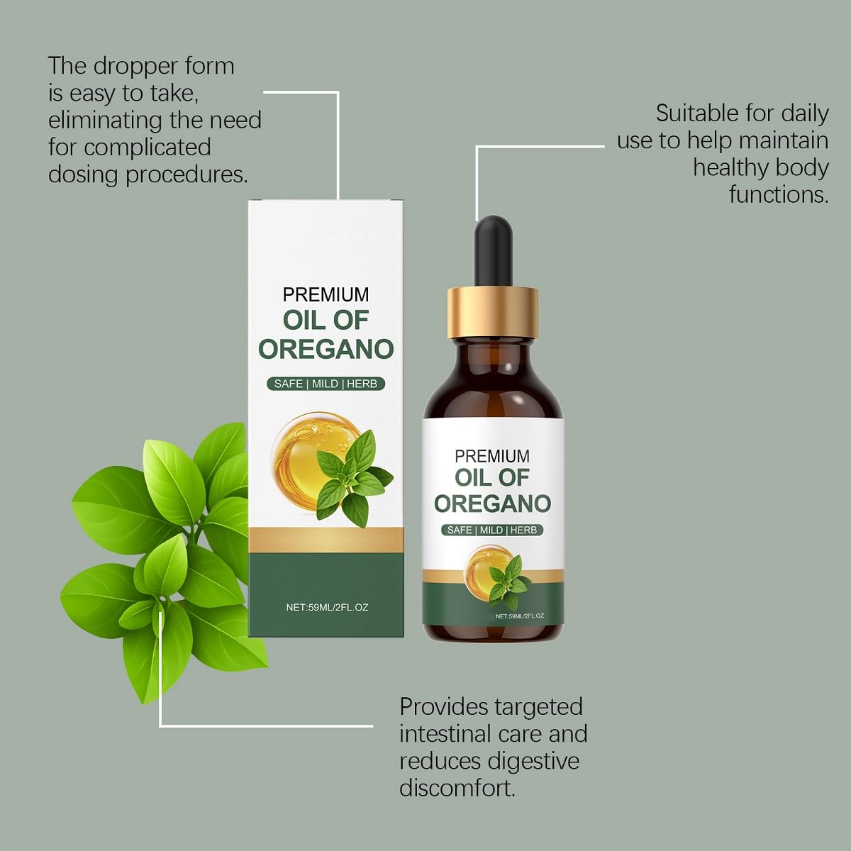 Aceite de Orégano - Favorece el Equilibrio General y la Vitalidad, Para Hombres y Mujeres,1pcs