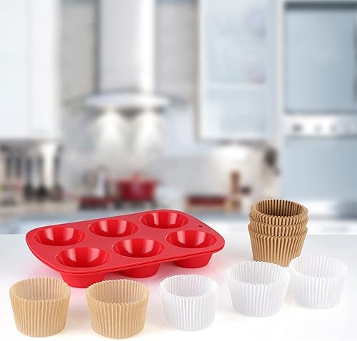 Miniatura 3 de Gifbera Forros de magdalenas jumbo a prueba de grasa, 200 unidades, de grado alimenticio, sin olor, para magdalenas, para bodas, cumpleaños,