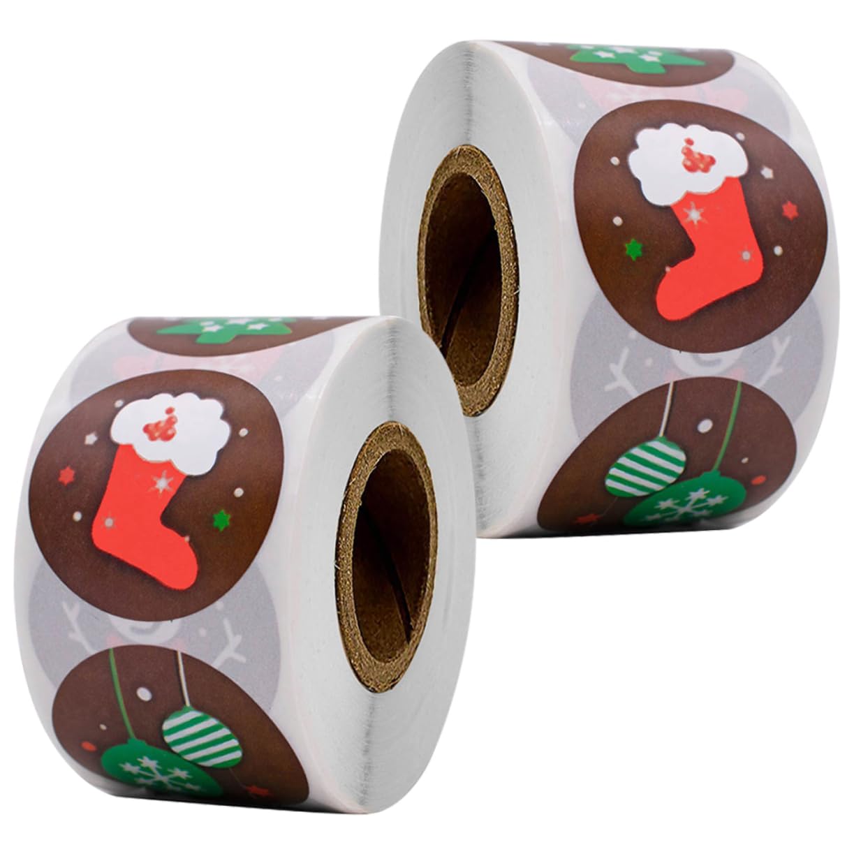 10rotoli Adesivi Natalizi Per Regali Etichette Decorative Autoaderenti Con Motivi Cartooneschi Per Confezionamento Feste e Attività Creative