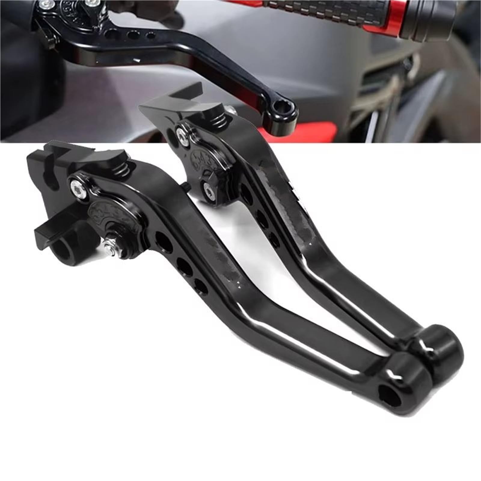Maneta Embrague Freno Para SYM Para MAXSYM Para TL 400 500 508 600 2011-Presente Juego Palancas Embrague Freno Manija Plegables Accesorios Motocicleta Piezas(Blue)
