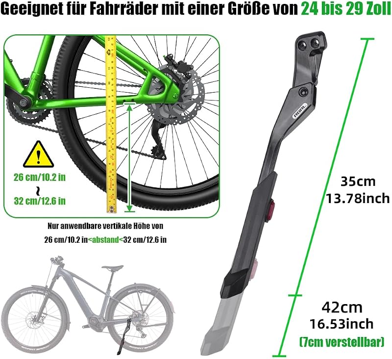 RBRL Állítható Kerékpárständer Alumínium 24-29 Hüvelyk Mountainbike Ebike