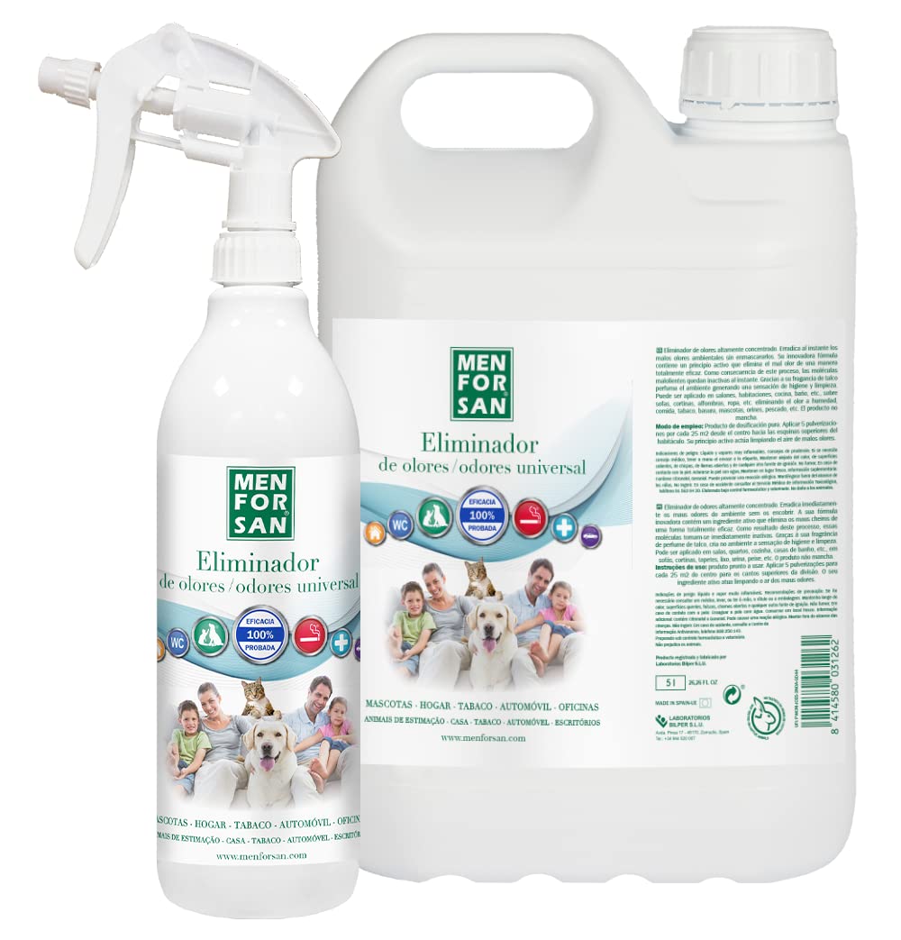 Menforsan Spray Eliminatore di Odori 5L, Profumo di Talco