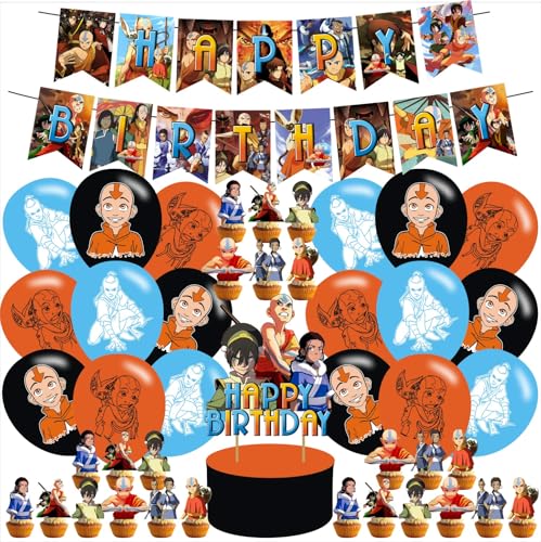 Ava_tar Party Supplies Cartoon Anime Birthday Party Decoration Ava_tar Includes Cake Toppers Cupcake Toppers Balloons Banner Party Supplies Decoration For Adults Boys Girls