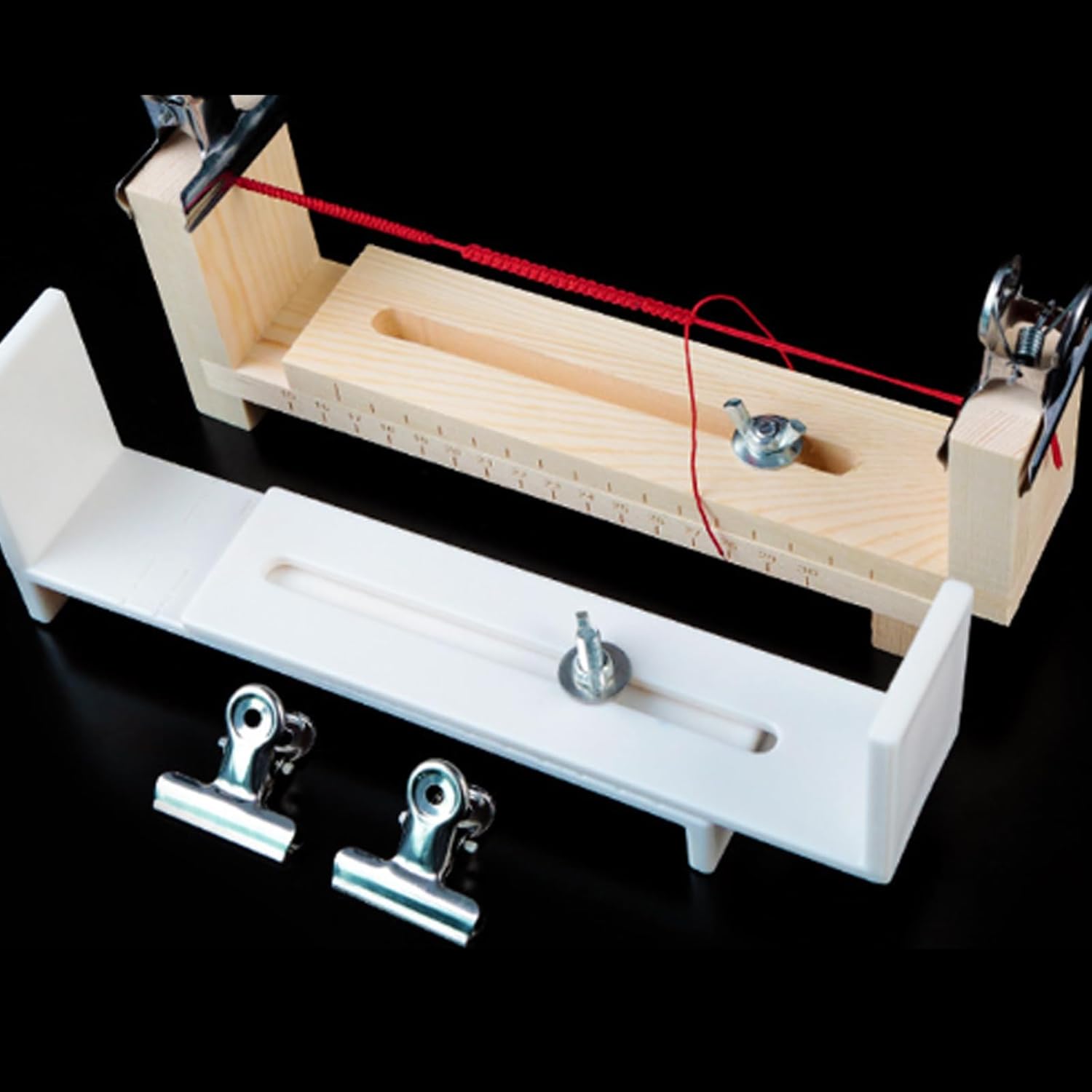 Paracord Jig Maker Wood U Shape Clear Scale 2Clamp Hand Knitting Braiding Tool Wood