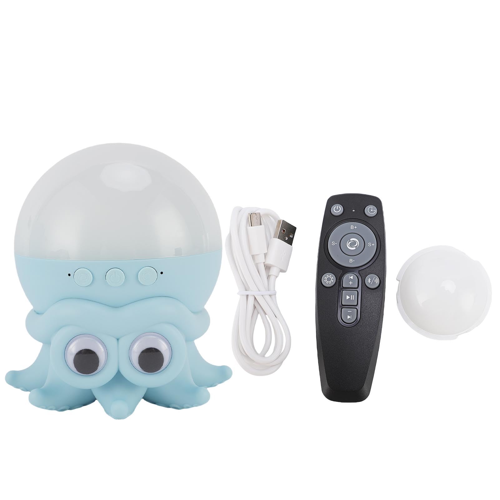 Jiawu Lámpara Nocturna de Proyección de Pulpo Colorida con Apagado