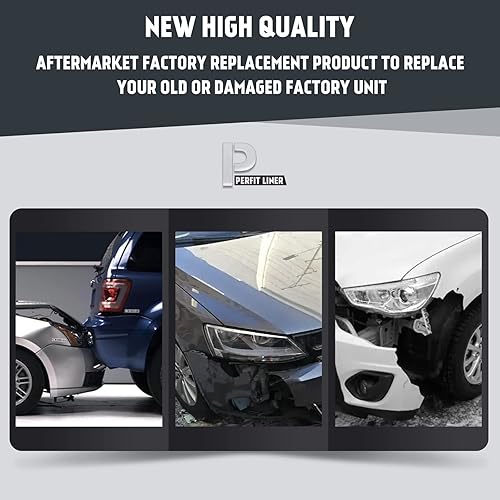 Vista 3 de Perfit Liner Parrilla delantera con moldura cromada con inserto de carcasa negra compatible con HYUNDAI Sonata 2011-2013 compatible con HY1200154