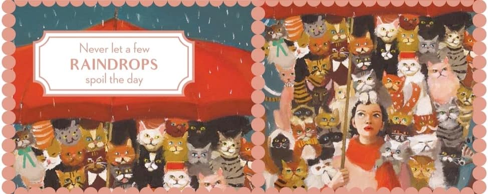 New York Puzzle Company Janet Hill Cat Countess 15oz Porcelain Multi-color, Microwave & Dishwasher Safe 4.25''x5'' Cylindrical Mug