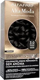 Coloração Permanente Alfaparf Alta Moda Sem Amônia 3.0 Castanho Escuro