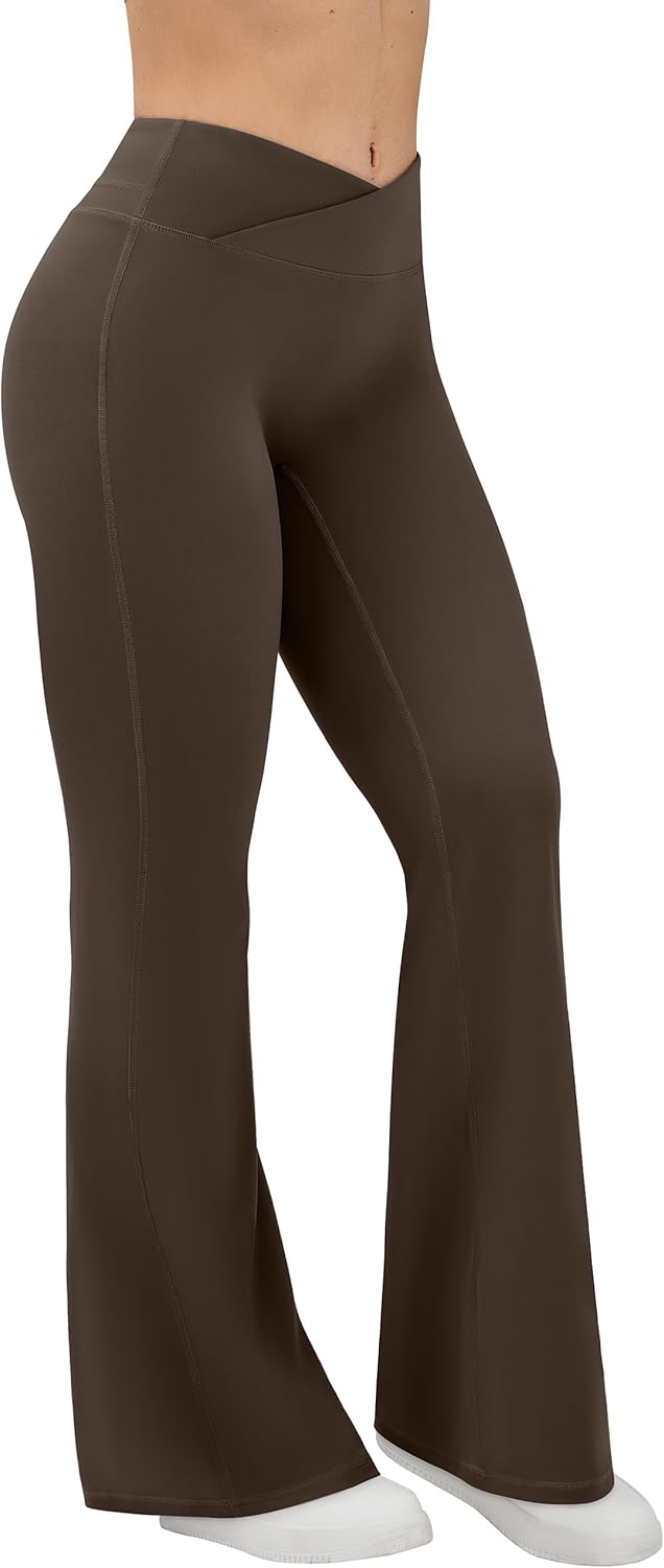 EUYZOU Yoga Pants Women High Waist Casual Soft Crossover Straight Leg Bottoms Leggings