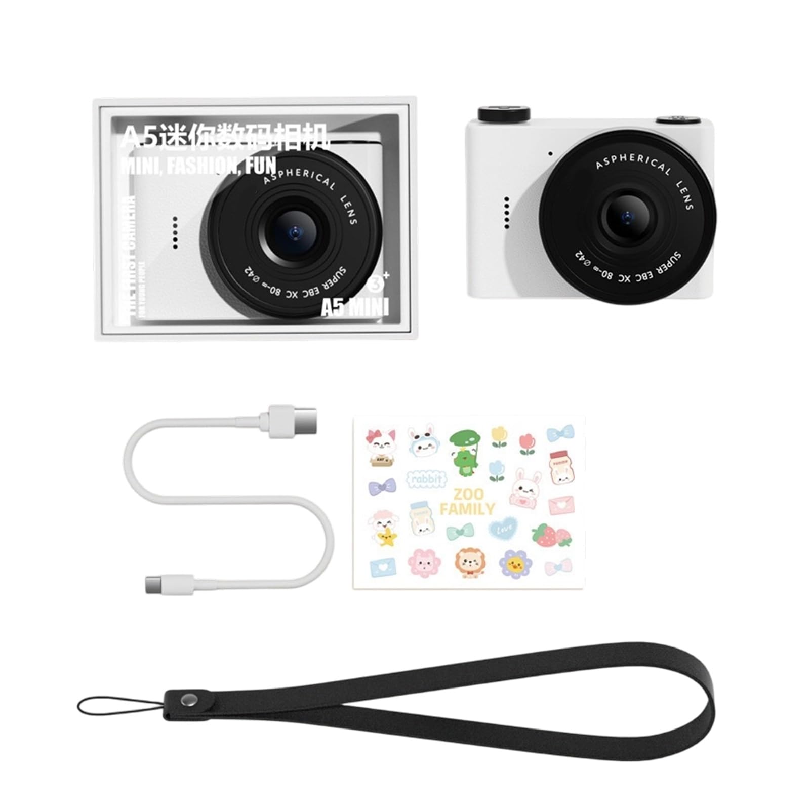 ordinarYone Small Camera 720P Video Recorder Digital Camcorder 1.54inch LCD Display Double Lens Portable Tiny Camera for Travel/Vlog-image-28