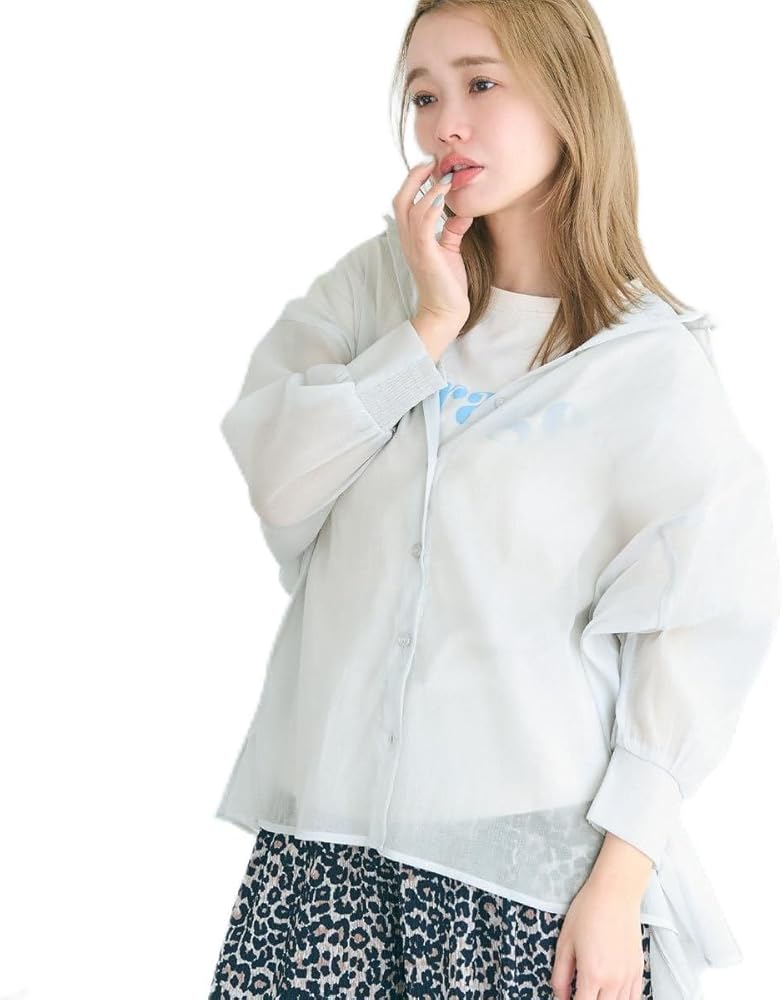 Amazon | [コカ] シアー ビッグシャツ ライトブルー M | シャツ