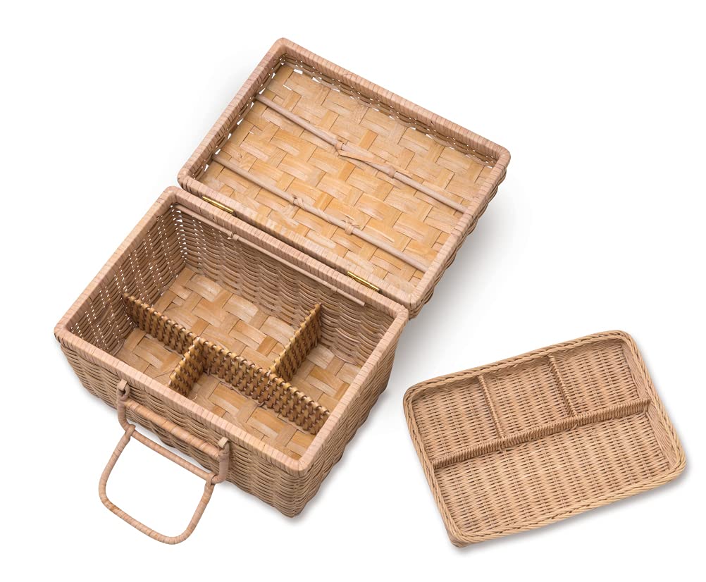 Amazon.co.jp: ポッシュリビング ソーイングバスケット 31×22×27(22)cm