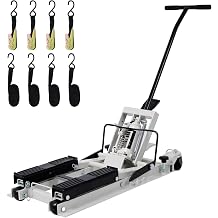 1500LB Hydraulic Motorcycle Lift Jack, Foot-Operated Scissor Lift Table for ATV with 4.5-15" Lift Range, Portable Motorcycle Jack with Wheels, Grey