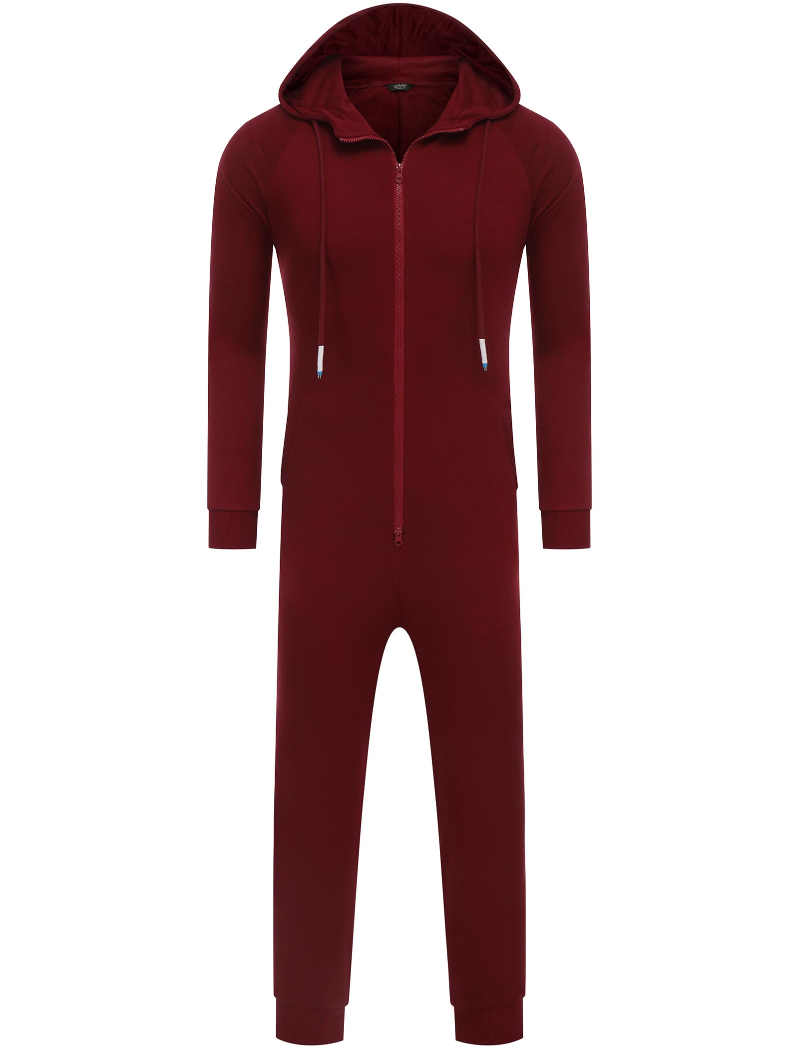 One Piece Pyjama Buy COOFANDY Mens Hooded Jumpsuits Full Zip One